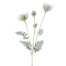 Imagem de HASTE DECORATIVA DE CRISÂNTEMO FLOCADO VERDE EM PLÁSTICO 77X12 CM - GRILLO - Grillo Ltda