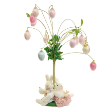 Imagem de ARVÓRE DE OVOS DE PÁSCOA COM COELHOS COLORIDOS NA BASE 63X36X33 CM - CROMUS - Cromus Embalagens Ind E Com Ltda