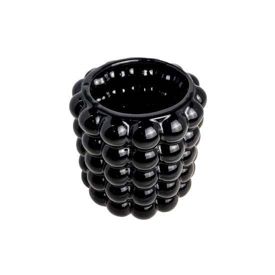 Imagem VASO DECORATIVO EM CERÂMICA PRETO 13X13 CM - GRILLO 59202