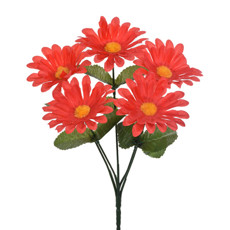 Imagem de BUQUÊ DECORATIVO DE FLOR DE GERBERA VERMELHA EM PLÁSTICO MOLDÁVEL 28X15 CM - GRILLO - Grillo Ltda