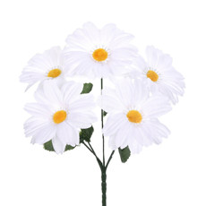 Imagem de BUQUÊ DECORATIVO DE FLOR DÁLIA BRANCA EM PLÁSTICO MOLDÁVEL 27X15 CM - GRILLO - Grillo Ltda