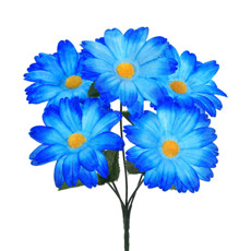 Imagem de BUQUÊ DECORATIVO DE FLOR DÁLIA AZUL EM PLÁSTICO MOLDÁVEL 27X15 CM - GRILLO - Grillo Ltda