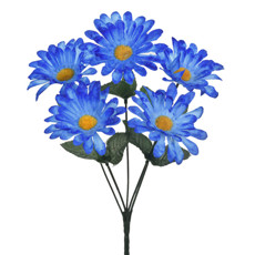 Imagem de BUQUÊ DECORATIVO DE FLOR DE GERBERA AZUL EM PLÁSTICO MOLDÁVEL 28X15 CM - GRILLO - Grillo Ltda