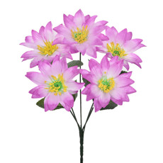 Imagem de BUQUÊ DECORATIVO DE FLOR DE GERBERA ESTRELA LAVANDA EM PLÁSTICO 30X15 CM - GRILLO - Grillo Ltda