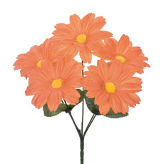 Imagem de BUQUÊ DECORATIVO DE FLOR DÁLIA SALMÃO EM PLÁSTICO MOLDÁVEL 27X15 CM - GRILLO - Grillo Ltda