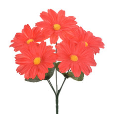 Imagem de BUQUÊ DECORATIVO DE FLOR DÁLIA VERMELHA EM PLÁSTICO MOLDÁVEL 27X15 CM - GRILLO - Grillo Ltda