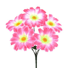 Imagem de BUQUÊ DECORATIVO DE FLOR DÁLIA ROSA EM PLÁSTICO MOLDÁVEL 27X15 CM - GRILLO - Grillo Ltda