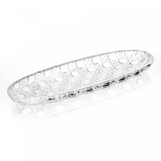 Imagem de TRAVESSA OVAL VICHY EM CRISTAL ECOLÓGICO 30X10X2 CM - LYOR - Coliseu Presentes Ltda