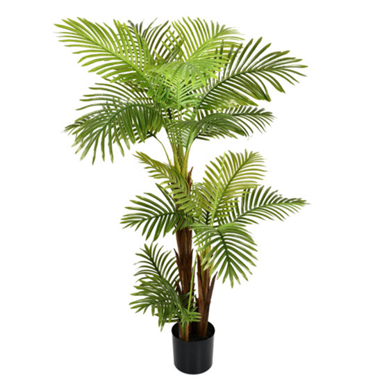 Imagem PALMEIRA ARECA DECORATIVA COM FOLHAS VERDE EM PLÁSTICO TOQUE REAL 140X81 CM - GRILLO