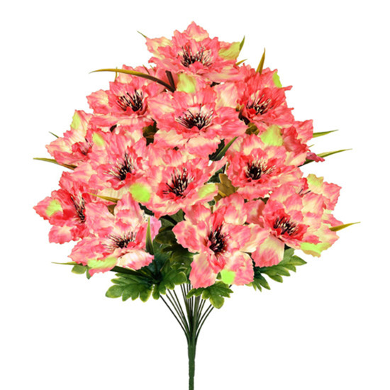 Imagem BUQUÊ DECORATIVO DE DÁLIA COR ROSA EM PLÁSTICO MOLDÁVEL 54X35 CM - GRILLO