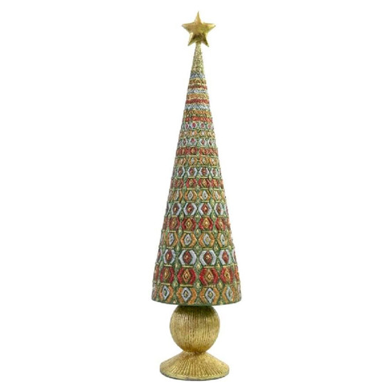 Imagem ÁRVORE LUXURY DECORATIVA EM RESINA COLORIDA 45 CM - CROSS