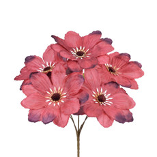 Imagem de BUQUÊ DE DÁLIA VERMELHO OUTONO DECORATIVO EM PLÁSTICO MOLDÁVEL 33X22 CM - GRILLO - Grillo Ltda