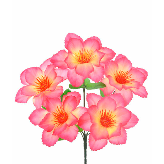 Imagem BUQUÊ DECORATIVO DE DÁLIA ROSA EM PLÁSTICO MOLDÁVEL 33X26 CM - GRILLO