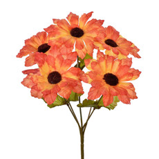 Imagem de BUQUÊ DECORATIVO EM PLÁSTICO MOLDÁVEL DE GERBERA LARANJA OUTONO 30X14 CM - GRILLO - Grillo Ltda