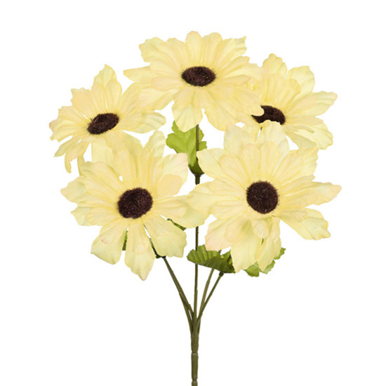 Imagem BUQUÊ DECORATIVO EM PLÁSTICO MOLDÁVEL DE GERBERA BEGE 30X14 CM - GRILLO