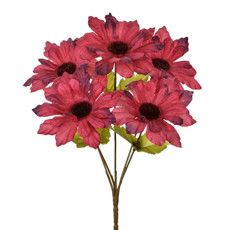 Imagem de BUQUÊ DECORATIVO EM PLÁSTICO MOLDÁVEL DE GERBERA VERMELHO OUTONO 30X14 CM - GRILLO - Grillo Ltda