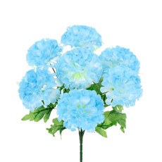 Imagem de BUQUÊ DECORATIVO EM PLÁSTICO MOLDÁVEL DE CRISÂNTEMO AZUL 38X20 CM - GRILLO - Grillo Ltda