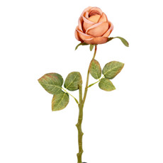 Imagem de HASTE DECORATIVA DE ROSA COR LARANJA OUTONO EM PLÁSTICO MOLDÁVEL 39X10 CM - GRILLO - Grillo Ltda