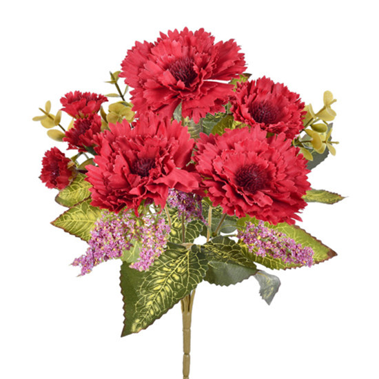 Imagem BUQUÊ DECORATIVO DE GERBERA VERMELHA EM PLÁSTICO MOLDÁVEL 29X17 CM - GRILLO