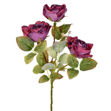 Imagem de HASTE DECORATIVA DE ROSA NA COR ROSA ESCURO EM PLÁSTICO MOLDÁVEL 55X17 CM - GRILLO - Grillo Ltda