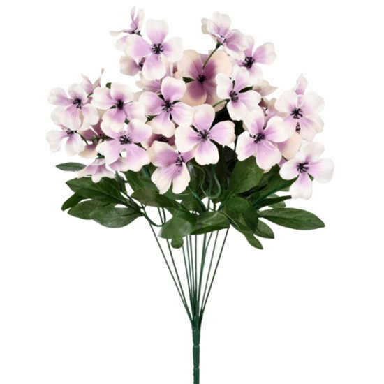 Imagem BUQUÊ DECORATIVO DE DOGWOOD LAVANDA EM PLÁSTICO MOLDÁVEL 54X32 CM - GRILLO