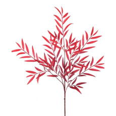 Imagem de HASTE DE FOLHAS VERMELHAS DE PALMEIRA EM PLÁSTICO MOLDÁVEL 90X21 CM - GRILLO - Grillo Ltda
