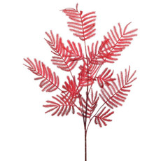 Imagem de HASTE DECORATIVA DE SAMAMBAIA VERMELHA EM PLÁSTICO MOLDÁVEL 88X20 CM - GRILLO - Grillo Ltda