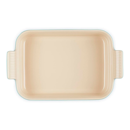 Imagem TRAVESSA RETANGULAR HERITAGE AZUL CARIBE EM CERÂMICA 32X20X8CM - LE CREUSET