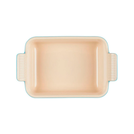 Imagem TRAVESSA RETANGULAR HERITAGE AZUL CARIBE EM CERÂMICA 39X25X9CM - LE CREUSET