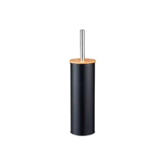 Imagem de ESCOVA SANITÁRIA COM SUPORTE EM METAL PRETO E TAMPA EM BAMBÚ - PARAMOUNT IND - Paramount Ind E Com De Plast Ltda