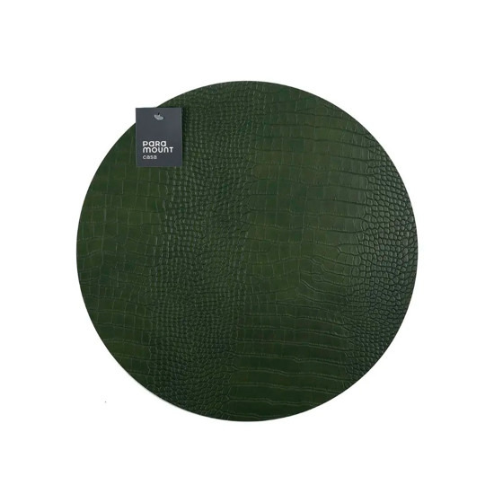 Imagem LUGAR AMERICANO PREMIUM TRAMA VERDE CROCO EM PVC 38X38 CM - PARAMOUNT INDUSTRIA