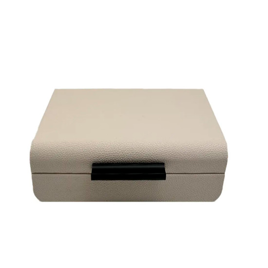 Imagem CAIXA DECORATIVA COR MARFIM EM MDF 11X32X22 CM - PARAMOUNT INDUSTRIA