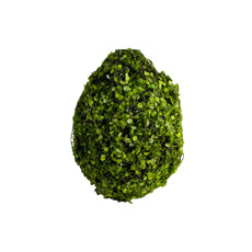 Imagem de OVO DE PÁSCOA RÚSTICO COM FOLHAS VERDE EM PLÁSTICO E METAL 27X18 CM - CROMUS - Cromus Embalagens Ind E Com Ltda