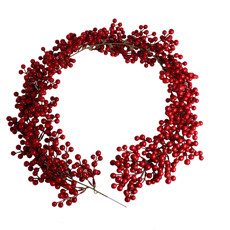 Imagem de FESTÃO NATALINO DECORATIVO DE BERRIES VERMELHAS 145X10CM - GRILLO - Grillo Ltda
