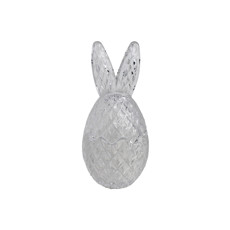 Imagem de BOMBONIERE DECORATIVA FORMATO DE OVO COM ORELHAS DE COELHO EM VIDRO 11X8CM CROMUS - Cromus Embalagens Ind E Com Ltda