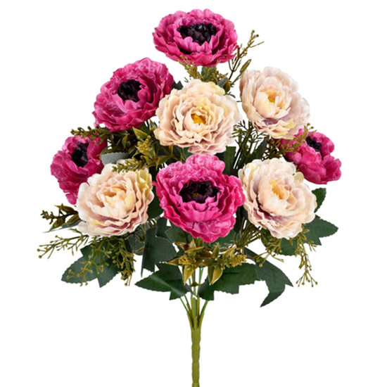 Imagem BUQUÊ DECORATIVO DE CAMÉLIA LAVANDA EM PLÁSTICO MOLDÁVEL 37X20 CM - GRILLO