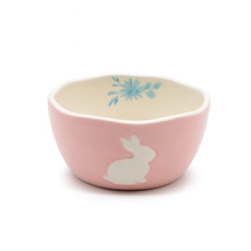 Imagem de BOWL DECORATIVO EM PORCELANA ROSA 5X10X10 CM - TOK DA CASA - Cromus Embalagens Ind. E Com. Ltda