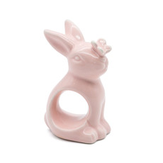 Imagem de CONJUNTO 2 PORTA GUARDANAPO FORMATO COELHO EM PORCELANA ROSA 7X5X3 CM - TOK DA CASA - Cromus Embalagens Ind. E Com. Ltda