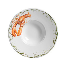 Imagem de PRATO EM CERÂMICA BRANCA PARA RISOTO ESTAMPA LAGOSTA 6X28X28 CM - SCALLA CERÂMICA - Scalla Ceramica Artistica Ltda-Epp