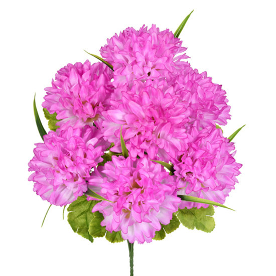 Imagem BUQUÊ DECORATIVO DE CRISÂNTEMO GIGANTE LAVANDA EM PLÁSTICO MOLDÁVEL 43X25CM - GRILLO