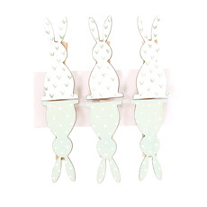 Imagem de CONJUNTO DE 6 GRAMPOS FORMATO COELHO EM MADEIRA - CROMUS - Cromus Embalagens Ind. E Com. Ltda