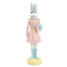 Imagem de COELHO EM PÉ COM OVO DA PÁSCOA NA MÃO DECORATIVO EM RESINA COLORIDA - CROMUS - Cromus Embalagens Ind. E Com. Ltda