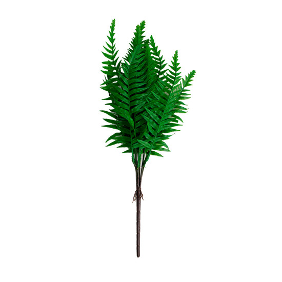 Imagem HASTE FOLHAGEM VERDE CURTA DECORATIVA EM PLÁSTICO 40X5 CM - GRILLO 58373