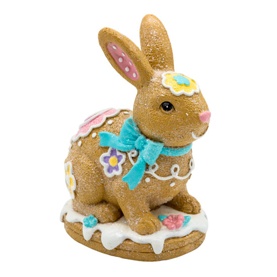 Imagem COELHO DA PÁSCOA PEQUENO DECORATIVO EM RESINA COLORIDO 11X10X6 CM - TOK DA CASA