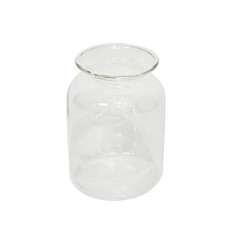 Imagem de VASO DECORATIVO EM VIDRO TRANSPARENTE 14X10X10 CM - CROSS - Cross Comercial Ltda