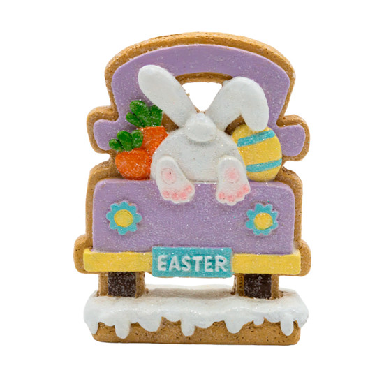 Imagem ADORNO DECORATIVO DE PÁSCOA COLORIDO EM RESINA 11X10X3 CM - TOK DA CASA
