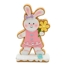 Imagem de ADORNO DECORATIVO COELHA DA PÁSCOA EM RESINA COLORIDA 14X9X4 CM - TOK DA CASA - Cromus Embalagens Ind. E Com. Ltda