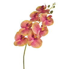 Imagem de HASTE DECORATIVA DE ORQUÍDEA ROSA OUTONO EM PLÁSTICO MOLDÁVEL 78X15 CM - GRILLO - Grillo Ltda