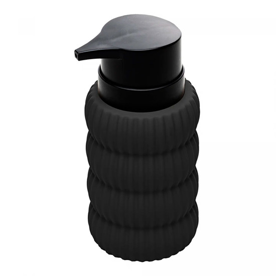 Imagem PORTA SABONETES LÍQUIDO SOFT TOUCH ORBIT 310ML EM CERÂMICA CINZA 15X7 CM - WOLFF