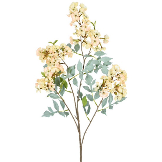 Imagem HASTE DECORATIVA DE CEREJEIRA CAFÉ CREME EM PLÁSTICO MOLDÁVEL 92X24 CM - GRILLO